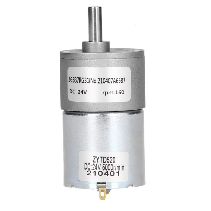 24V DC reduktoros motor, Enforose, 37mm, 570RPM, 0.3kgf.cm, 1:8.7