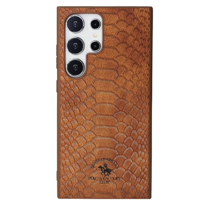 Samsung S24 Ultra Santa Barbara Polo & Racquet Club Knight Brown tok, Eco-bőr