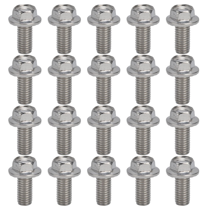 20 buc suruburi cu surub M10x1,5 A2‑70 surub cu cap hexagonal cu flansa din otel inoxidabil cu garnitura DIN6921