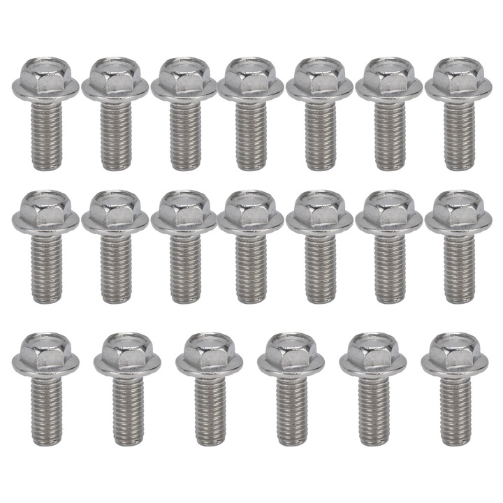 20 buc. suruburi cu surub M10x1,5 A2‑70 surub cu cap hexagonal cu flansa din otel inoxidabil cu garnitura DIN6921