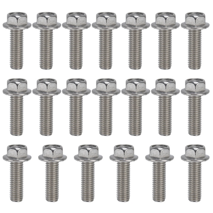 20 buc. suruburi M10x1,5 A2-70 surub cu cap hexagonal cu flansa din otel inoxidabil cu garnitura DIN6921