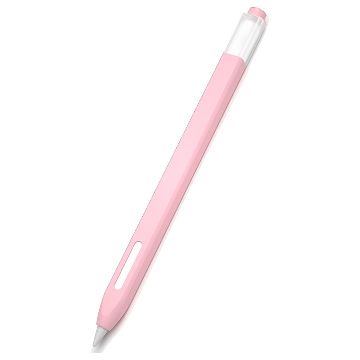 Husa siliconica HERUSI pentru Apple Pencil 2, transparenta, confortabila, protectie completa