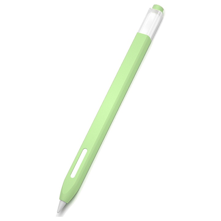 Husa siliconica HERUSI pentru Apple Pencil 2, transparenta, confortabila, protectie completa