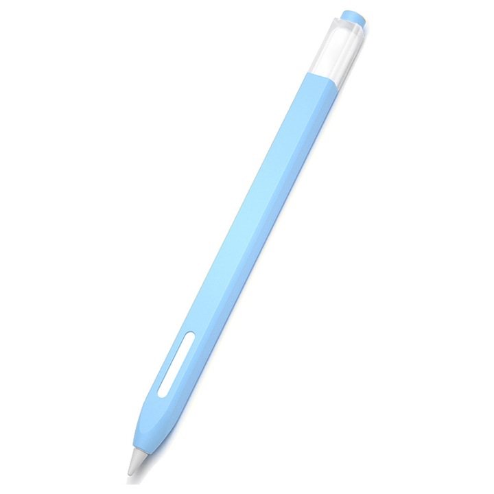 Husa siliconica HERUSI pentru Apple Pencil 2, transparenta, confortabila, protectie completa