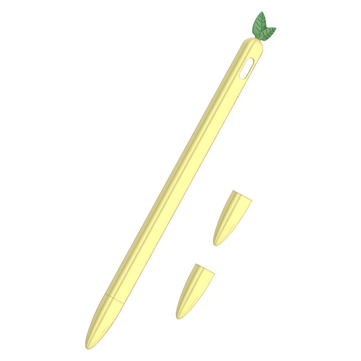 Husa silicon fruct HERUSI pentru Apple Pencil 2, ananas, portocaliu