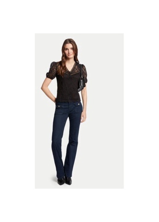 Bluza dama, Morgan, 303918149, Bumbac/Poliamida, Negru, Negru