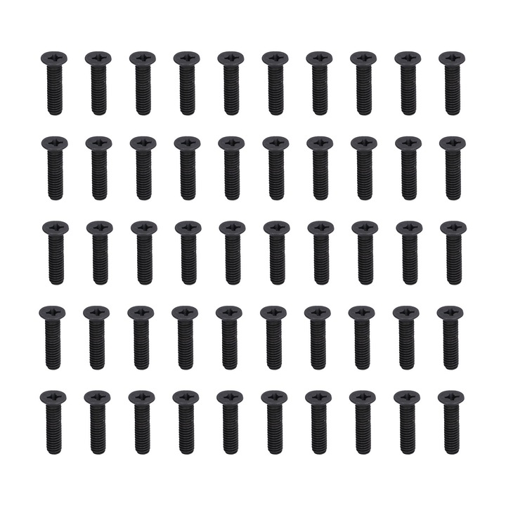 50 buc. Surub cu cap inecat cu cruce plata M4 A2‑70 Piese de conectare pentru reparatii si intretinere