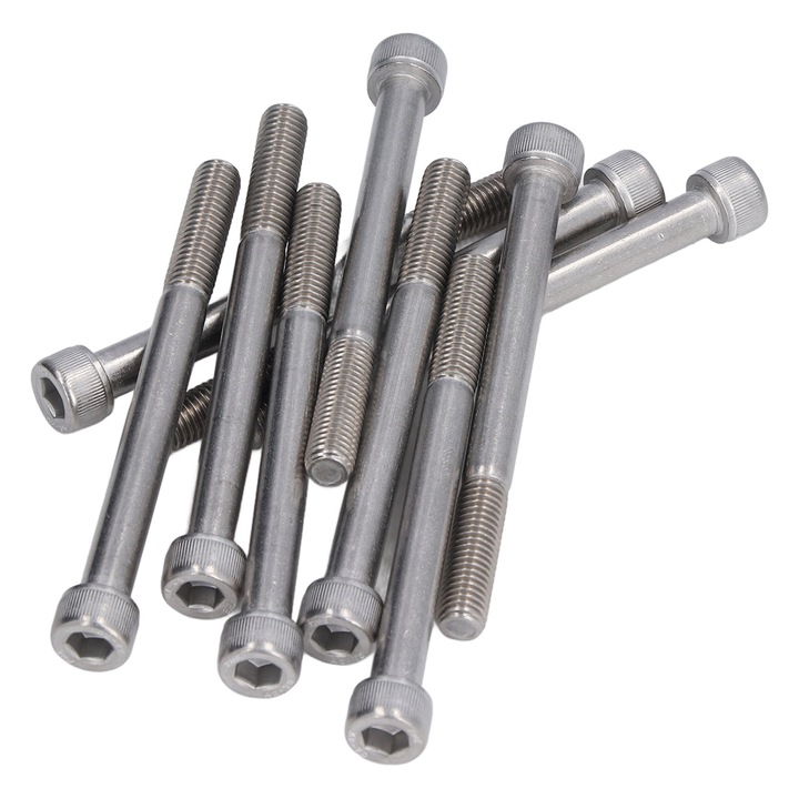 10 buc suruburi cu cap cilindric A2-70 suruburi hexagonale din otel inoxidabil pentru masini industriale M10