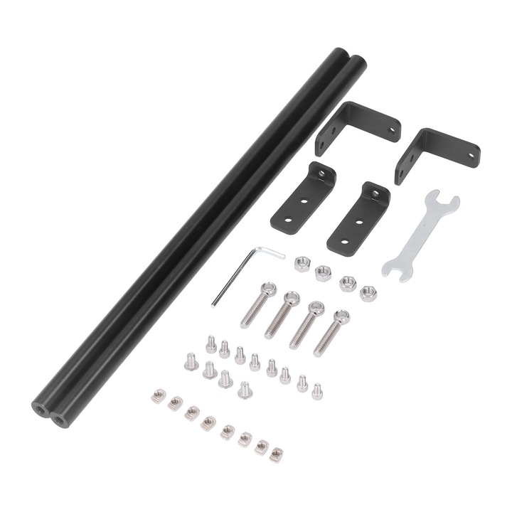 Set tije suport, HERUSI, aluminiu si otel inoxidabil, 36.5cm, 220x220x250mm