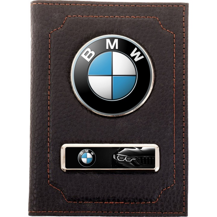 Autós pénztárca, BMW logóval - Ökobőr, Több rekeszes