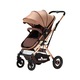Carucior pentru copii 3 in 1 ONEBABY, Gold, Cu suspensii, Landou reversibil, Scaun auto, Salteluta moale, Varsta 0 - 36 luni