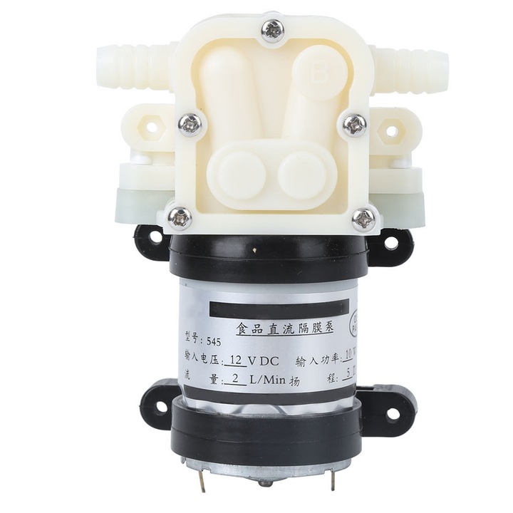 Помпа Enforose DC12V, Мембранна, 2-3L/Мин, Максимална височина 5-10m, Диаметър 9mm