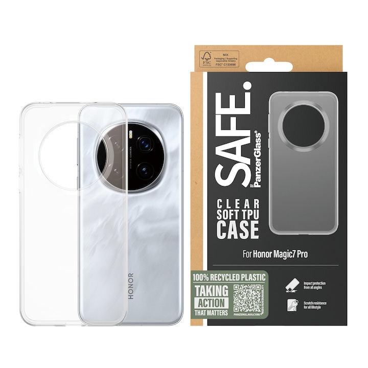 Калъф Safe за Honor Magic7 Pro, Прозрачен