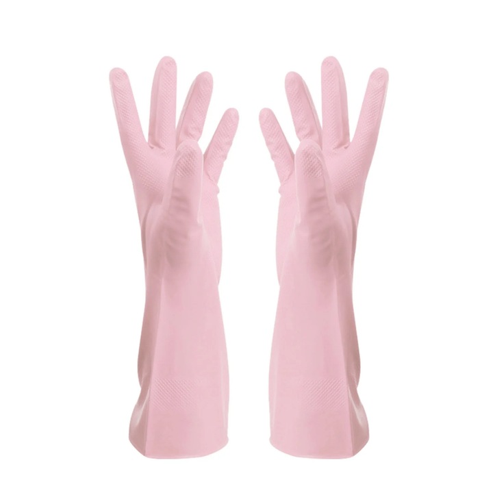 YANYXR konyhai kesztyű, latex, rózsaszín, 37x10x3cm, 1 pár szett