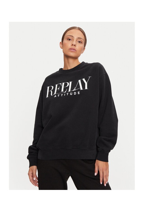 Bluza dama, Replay, 304396830, Bumbac, Negru, Negru