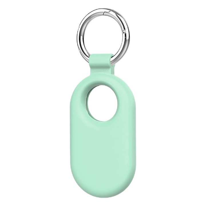 Husa protectie din silicon compatibila cu Samsung Smart Tag 2, Silicon Case, Turcoaz