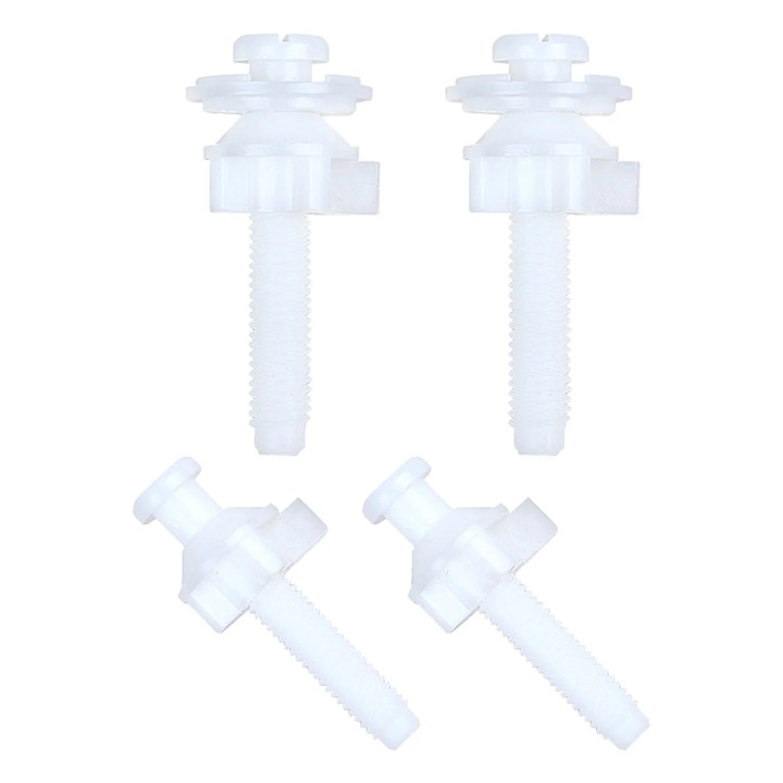 Set accesorii fixare capac toaleta plastic alb 2.6 inch