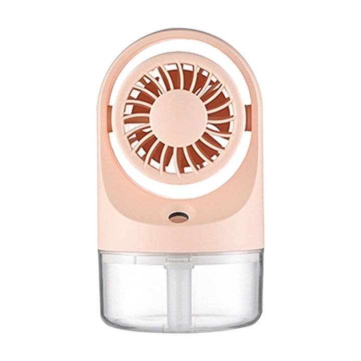 YANYXR mini hordozható párásító asztali ventilátor 300ml rózsaszín 6.9x6.9x12.6cm