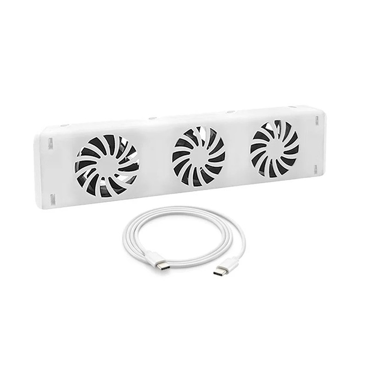 Ventilator radiator Fokelyi MXRV-S01, set Mono, alb, 300x69x30mm, eficienta energetica, zgomot redus