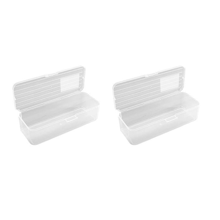 Set 2 Penare YANYXR, plastic transparent, capacitate mare, 22x10x5cm