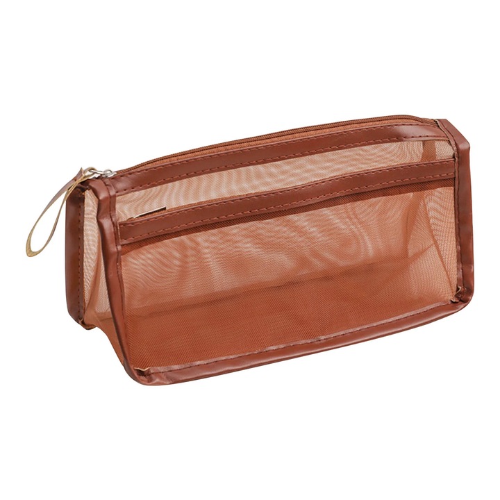 Penar YANYXR plasa cu fermoar, 22.5x8.5x10cm, negru
