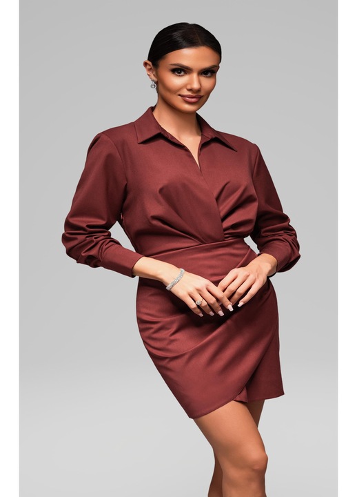 Rochie eleganta Midi LARICA LA-OM-DLR090, Maro