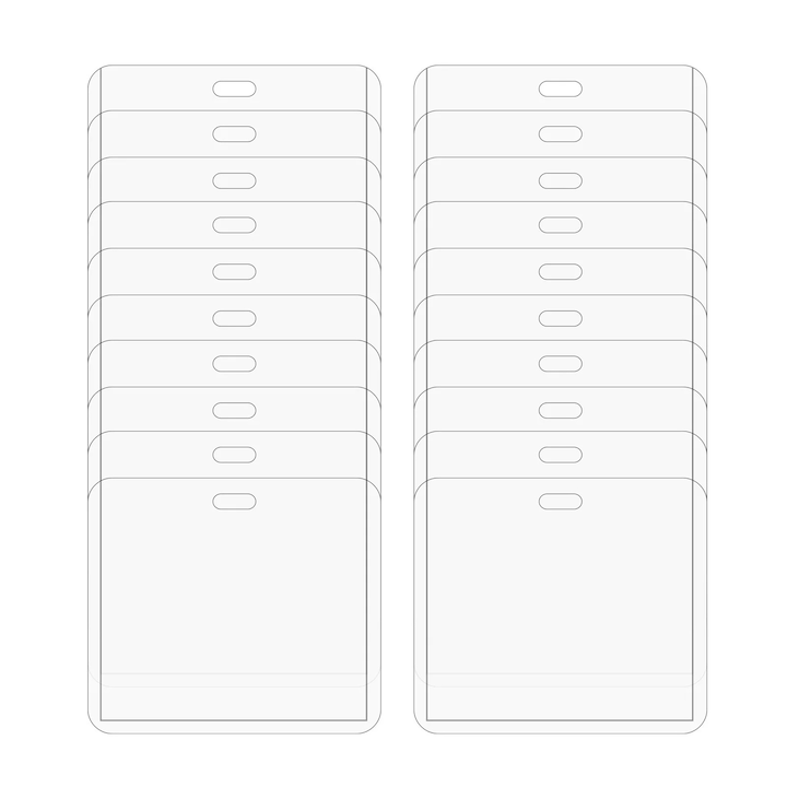 Set 20 Suporturi carduri YANYXR PVC transparent 4.25x3.75 inch