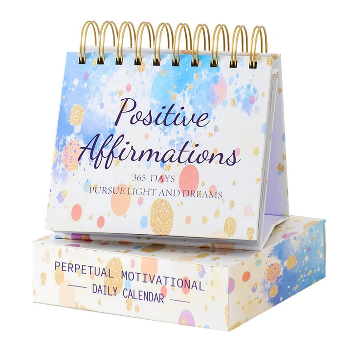 18-месечен настолен календар, месечен планер, дебела хартия, сгъваем дизайн, 15x14x4 см