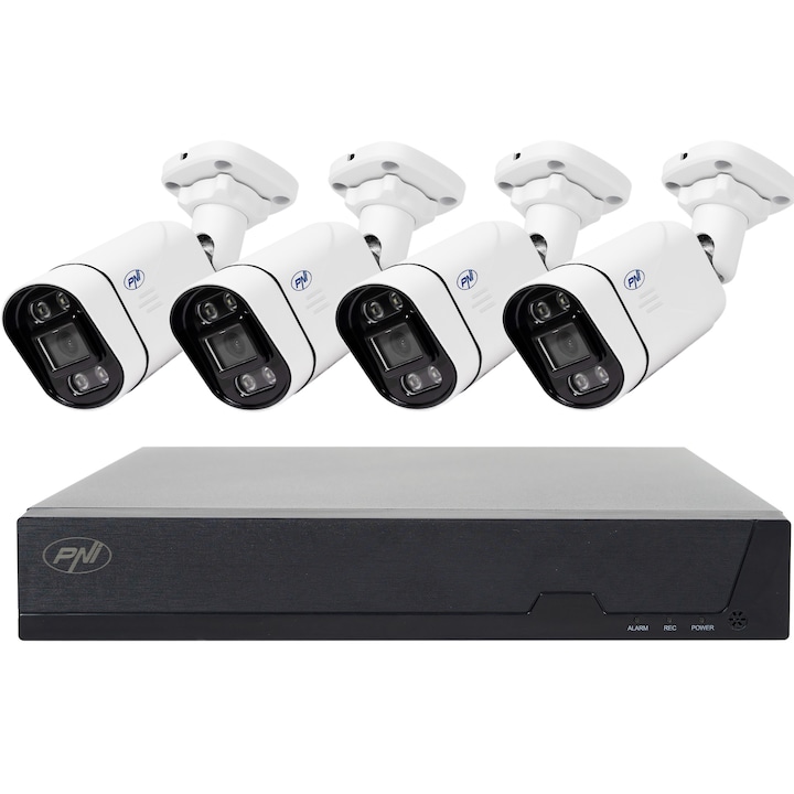 Комплект за видеонаблюдение PNI House IPMAX POE 5, NVR с 4 POE порта и 4 5MP IP камери
