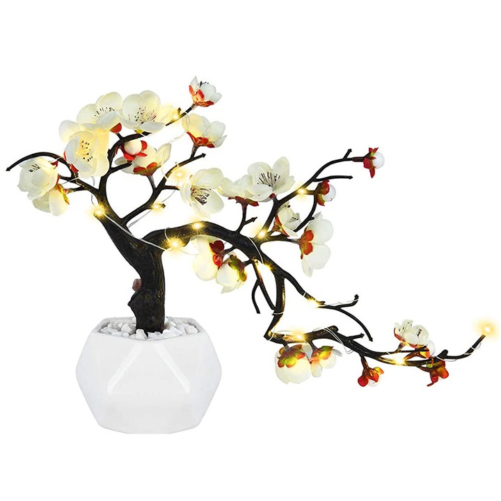 Bonsai Floare Artificiala, Enforose, Aspect Realist, Material Durabil, 30x45cm