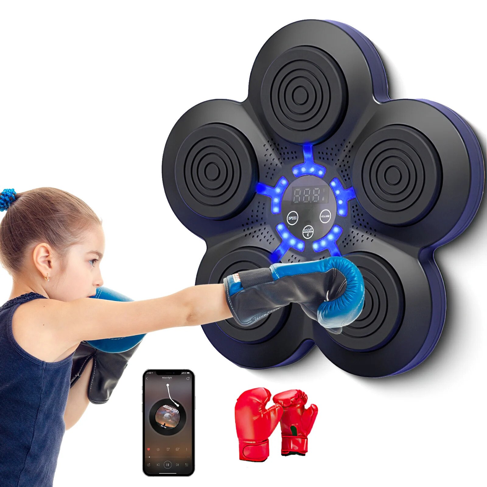 Aparat box inteligent cu Bluetooth si senzori, 33x37x4.5cm, set manusi ...