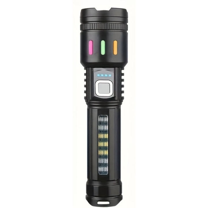 ANYICE USB презареждащ се фенер с регулируем фокус, 150 лумена, 200 м, 1200 mAh, ABS