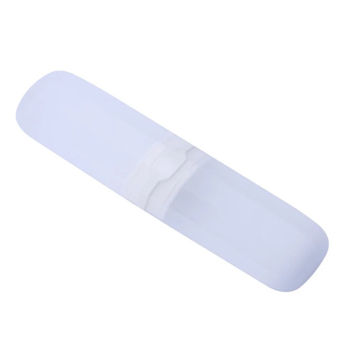 Cutie depozitare periuta din plastic transparent 20x5.5cm portabila
