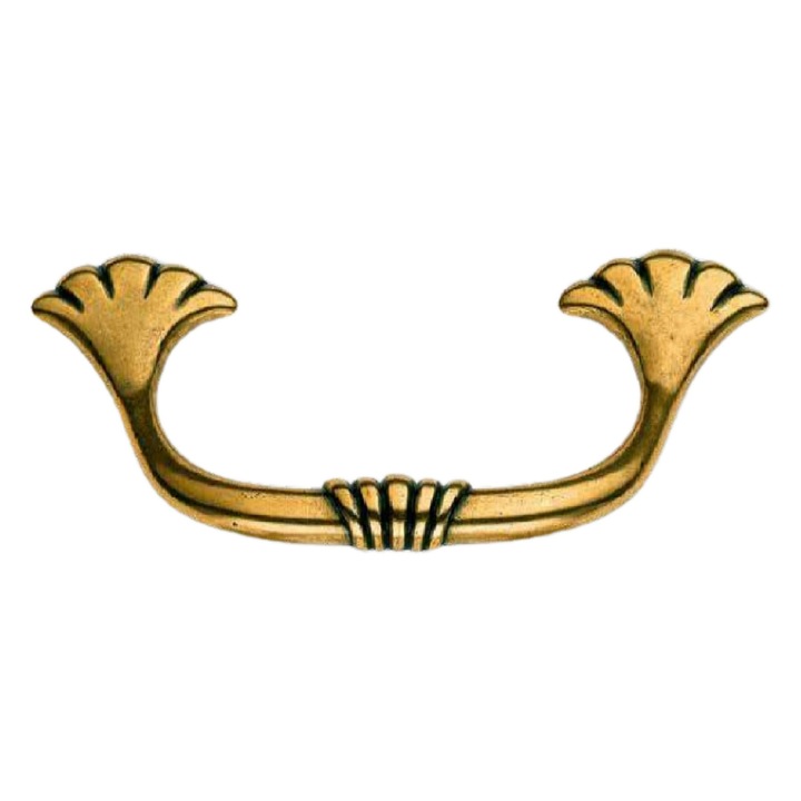 Maner pentru mobila, Auriu antichizat, Model Vintage, Distanta intre gauri 64 mm, Lunigme totala 96 mm, set 2 bucati