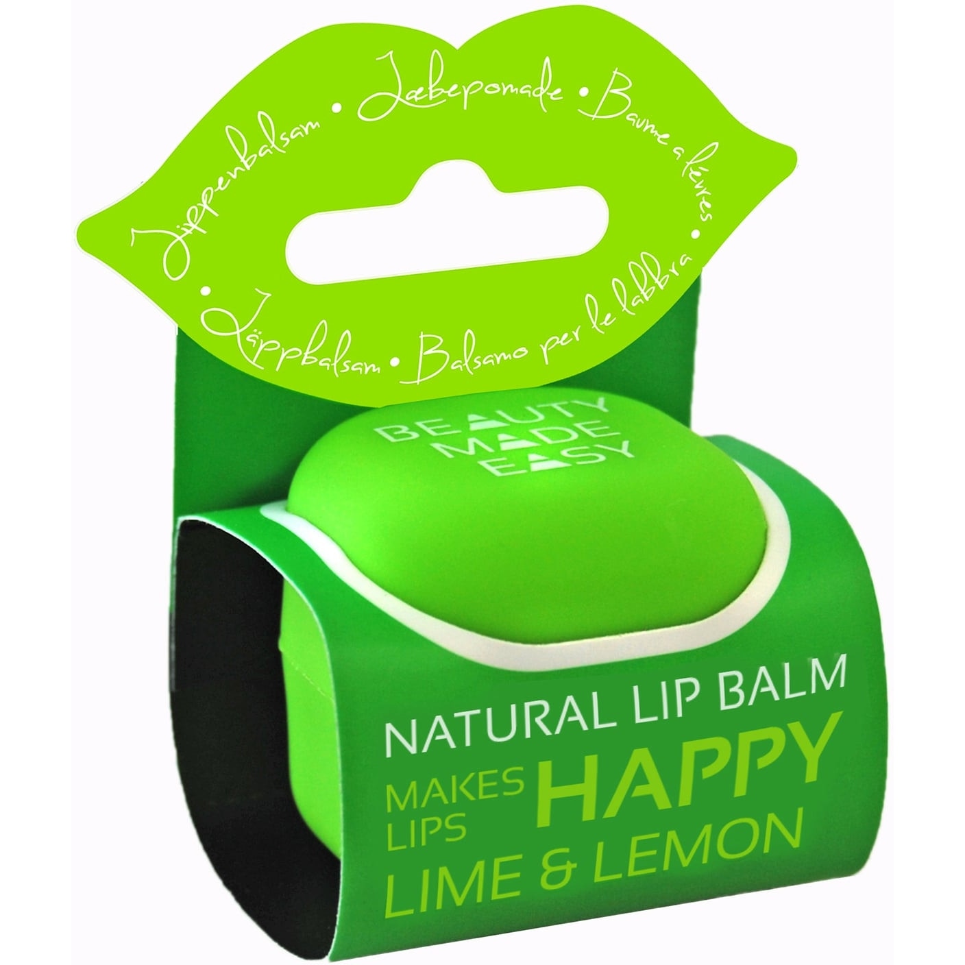 Balsam natural de buze Beauty Made Easy cu lime si lamaie, 7g