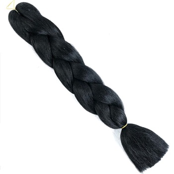 Extensie colorata de par pentru impletituri black (negru) 100 g (par sintetic) Extensie colorata de par pentru impletituri black (negru) 100 g (par sintetic)