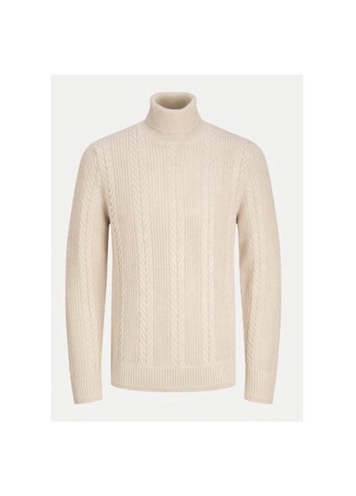 Bluza barbati, Jack and Jones, 304516733, Acril/Bumbac, Bej, Bej