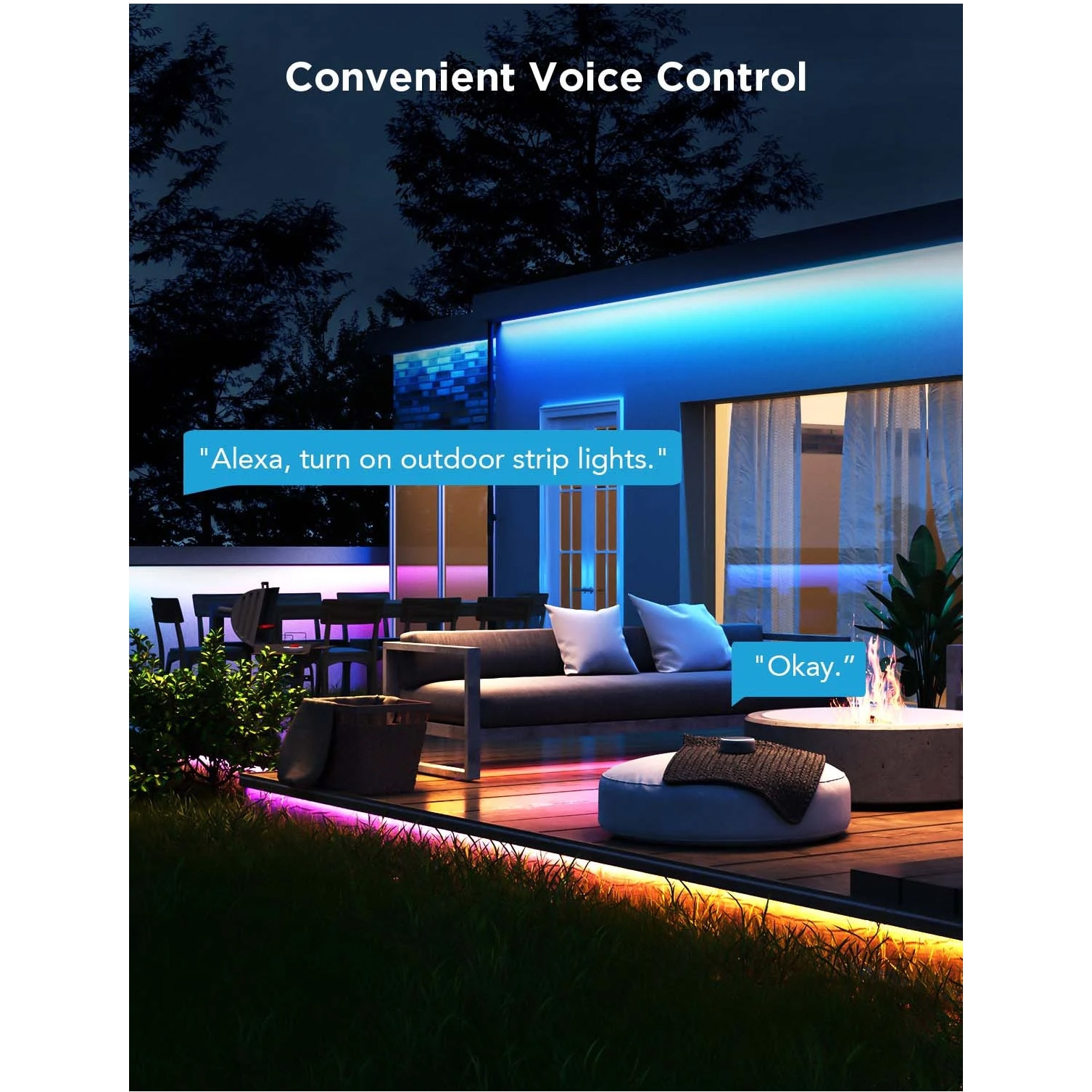 Banda LED RGBICWW inteligenta pentru exterior Profesionala Govee