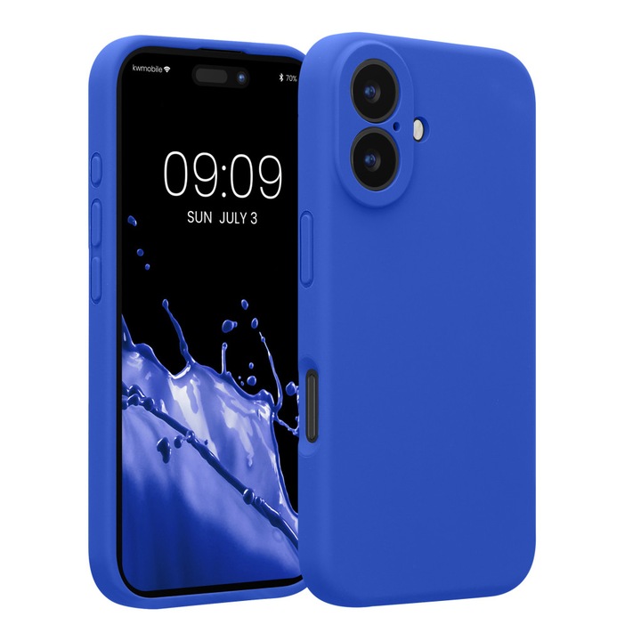 Kwmobile tok Apple iPhone 16-hoz, kék, szilikon, KWM000022TY004C