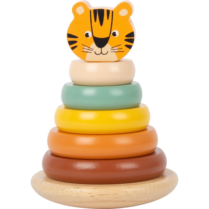 Jucarie Copii Stacking Tower Tiger Safari, 7 parti