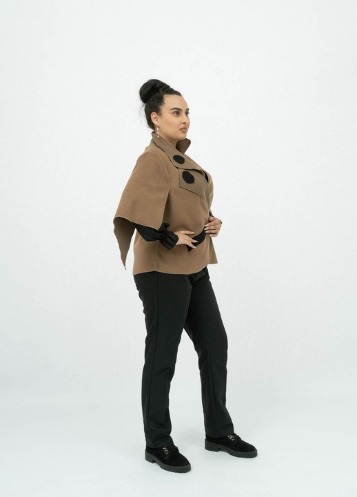 Elegáns barna kardigán Teresa részletekkel, Barna