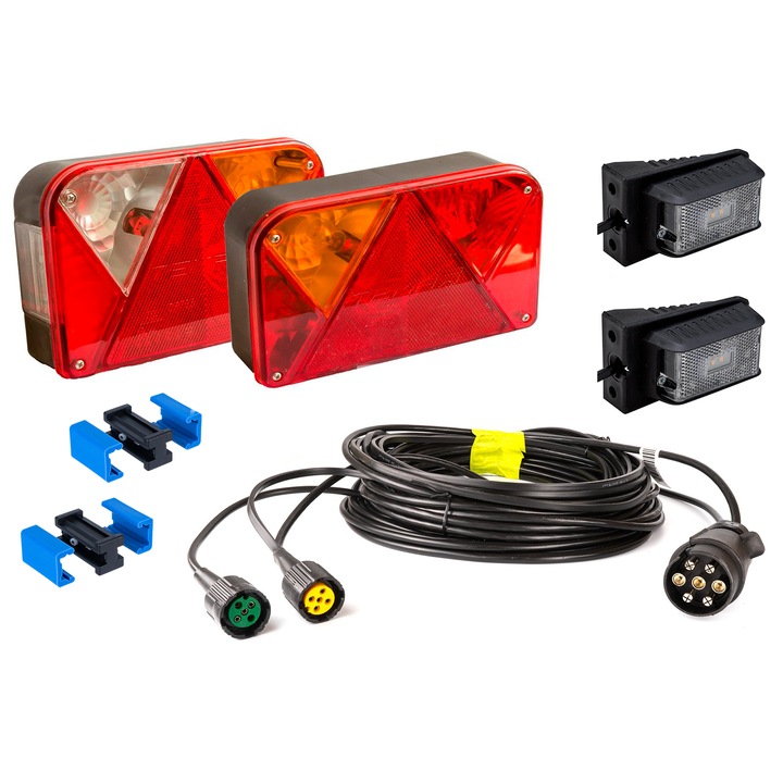Set: Lampi combinate spate DPT 35 cu lumini de degajare DPT 15 si un pachet de 7 m cu 7 pini cu cuple rapide