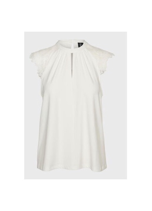 Bluza dama, Vero Moda, 301750703, Poliester recliclat, Alb, Alb, 2XL