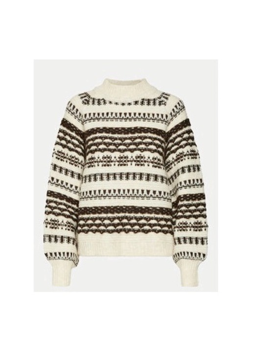 Bluza dama, Vero Moda, 304510946, Poliester reciclat/Acril, Bej, Bej