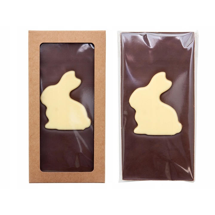 Ciocolata de Paste cu iepuras, B&B Slodycze z Pomyslem, 44% cacao, 110g, 15x7,5x1cm