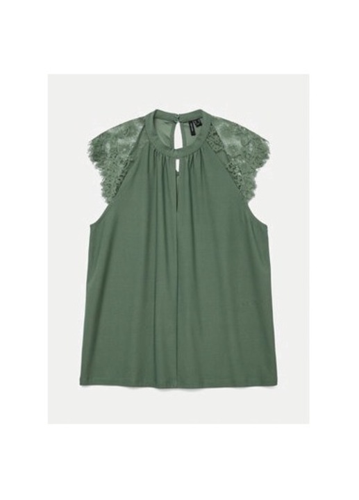 Bluza dama, Vero Moda, 304785672, Poliester recliclat, Verde, Verde