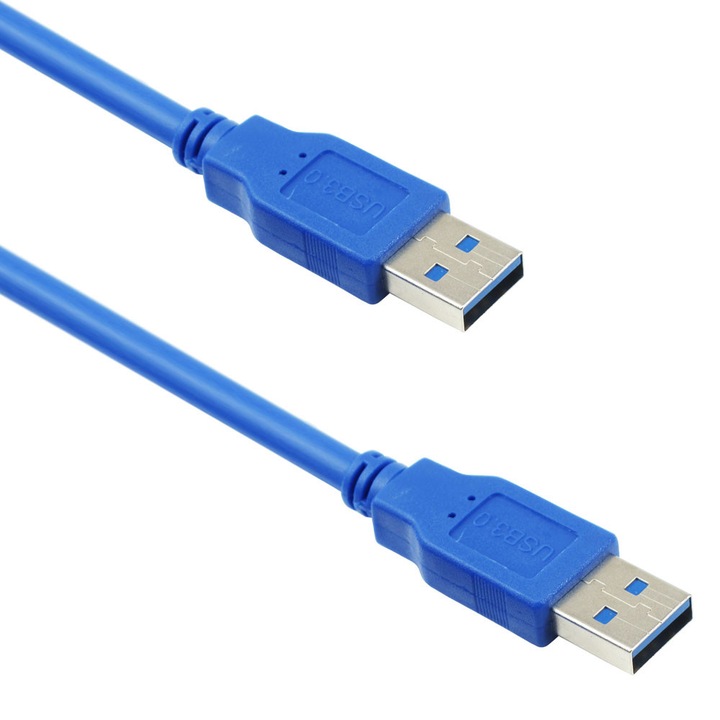 Кабел DeTech USB M, USB M 3.0 1.5m, Син - 18143