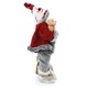 Figurina Mos Craciun Kring, cu ursulet si sac de cadouri, 30 cm, Rosu / Gri