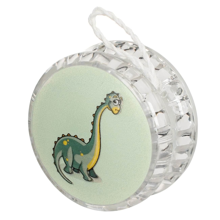 Jucarie Yoyo din Plastic cu Lumina Model Dinozaur 6cm