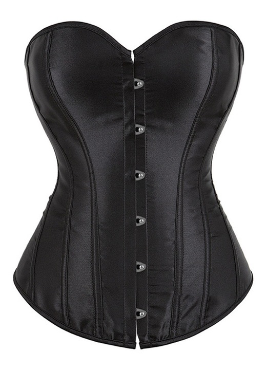 Секси корсет с висока талия, с подсилена стоманена катарама, полиестер